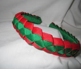 headband for girls in red and green