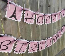 Birthday Banner- Paris