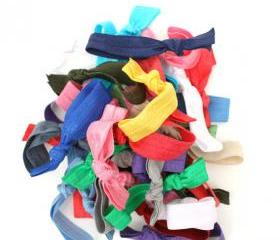 No Tug Hair Tie (10) Grab Bag - FOE Ribbon Hair Ties - Fabric Bracelet - Anthropologie, Emi Jay Like Hair Bands - Sports Knotted Hairtie 