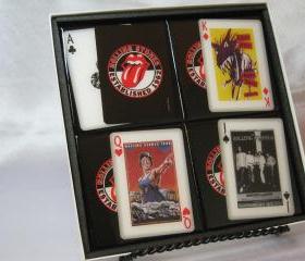 The Rolling Stones Collector Playing Card Drink Coaster Set (Shows their touring posters)