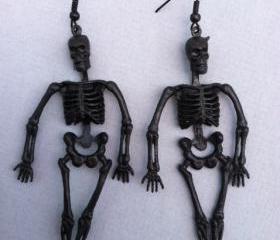 Black Skeleton Earrings