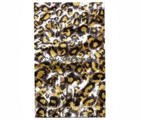  FREE SHIPPING -- 50pcs Clear and Gold Leopard Animal Print Plastic Bags for Gifts Cute G026