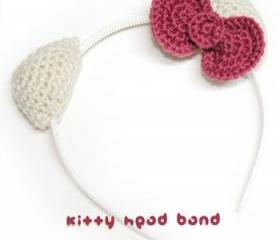 Hello Kitty Head Band Crochet PATTERN, SYMBOL DIAGRAM (pdf)