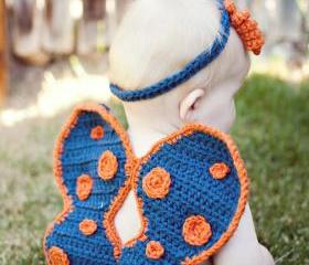 Crochet Butterfly Wings, Diaper Cover, and Headband Pattern