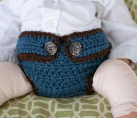 Button Strap Diaper Cover Crochet Pattern