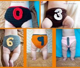 0-9 Numbers Crochet Diaper Cover Pattern