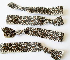 4 Hair Ties, Classic Cheetah by Lucky Girl