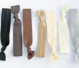 7 Hair Ties, Ombre Naturals by Lucky Girl