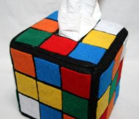 Rubik's Cube Tissue Box Office Decor 