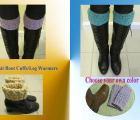Knit Boot Cuffs /Boot Toppers/Leg Warmers - Choose your color (KBC1)