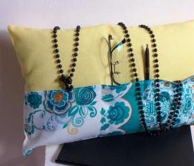  Yellow decorative cover for pillows 'organizer' - 19 x 12 inch