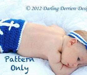 Anchor Diaper Cover, Sailor Hat, and Nautical Headband Crochet Pattern