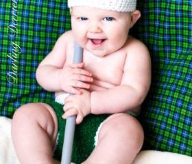 Golf Hat and Diaper Cover Crochet Pattern