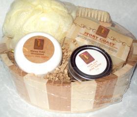 Fragrance Free Bath and Body Gift Set with Natural Soap and Shea Butter