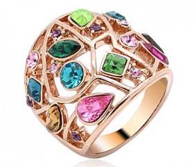 Fashion Multicolor Stone Ring for Woman
