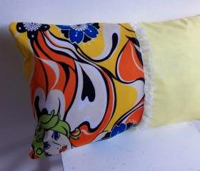  Yellow decorative cover for pillows - 20 x 12 inch