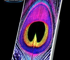 iphone 5 Peacock Neon Purple Large Eye Feather Hard Case, iphone 5 Case In Stock ready to ship