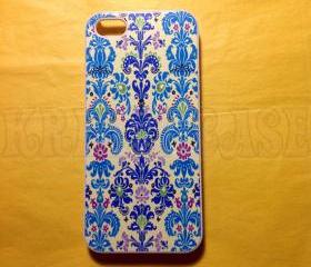 Iphone 5 Case, New iPhone 5 case Blue and Light Blue Damask iphone 5 Cover, iPhone 5 Cases, Case for iPhone 5