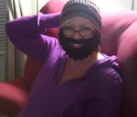 Crocheted Bearded beanie