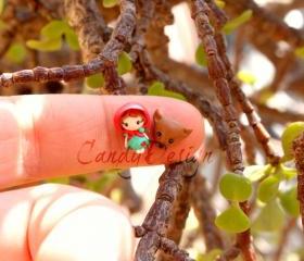 Little Red Riding Hood studs earrings