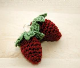 Crochet Strawberry Earrings PATTERN, SYMBOL DIAGRAM (pdf)