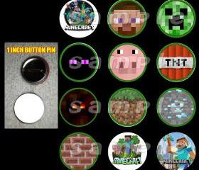 Minecraft Set of 12 Buttons Make Great Party Favors