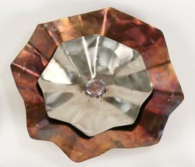  Stainless Steel Large Hammered Flower