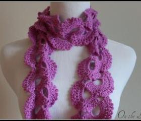 Pink Crochet Scarf Queen Annes Lace