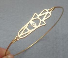 Hamsa Hand Bangle Bracelet Style 5