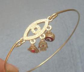 Evil Eye Bangle Bracelet Style 4