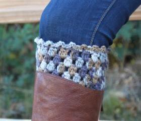 Crochet Boot Cuffs Leg Warmers Boot Socks Multicolor
