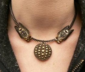 Steampunk Necklace - Zipper Necklace