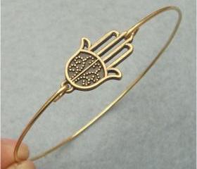Hamsa Hand Bangle Bracelet