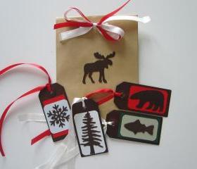 Set of 4 Rustic Metal Tags