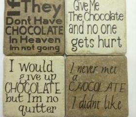 set of 4 Ceramic coasters