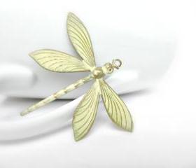 Patina Dragonfly Pendant, Dragonfly Charm, Hand Patina Pendant
