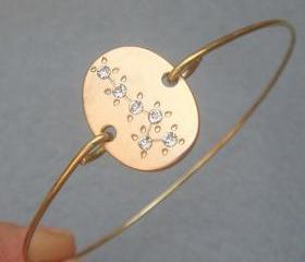 Scorpio -personalized Zodiac Constellation bangle bracelet - October November Birthday