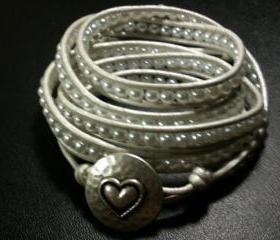 Bridal Pearl Leather Wrap Bracelet, All Sizes, ALL Colors, Bridal Jewelry, Bride's Maid Gift, All Colors, , Free Shipping