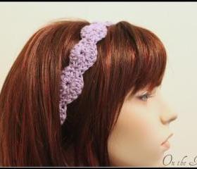Purple Headband Crochet Hair Tie