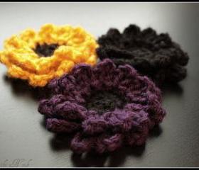 Flower Brooch Set Crochet