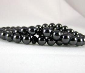 Intellect Hematite Meditation Bracelet set with Black Onyx Yogi Bead, Energy Jewelry, Free Shipping