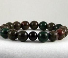 Fairness Cappuccino Jasper Energy Bracelet with Black Onyx Yogi Bead, Meditation Bracelet, Free Shipping