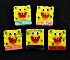20pcs SpongeBob SquarePants Flat Back Cabochons F596