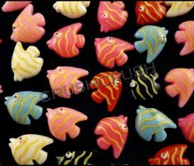  50pcs Sea Fish Resin Flat Back Cabochons Animals Sea F594