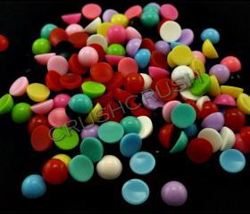  50pcs 6mm Candy Colour Half Rpund Cabochons Flat back F588