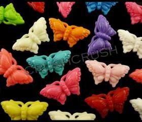  15pcs Vintage Butterfly Animal Flat Back Cabochons F586