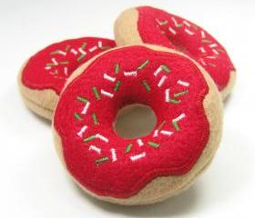 Christmas Morning Donut with Holiday Sprinkles Catnip Cat Toy