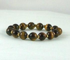 Focus Tiger Eye Energy Bracelet, Yoga Bracelet, Meditation Bracelet, Free Shipping, Unisex