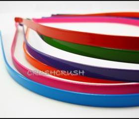 12pcs 5mm Colors Metal headbands with BENT END Wholesale lot H13