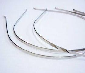  12pcs 3mm Silver Metal headbands Wholesale lot H1